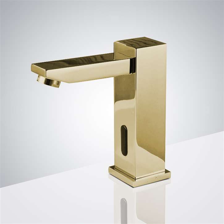 Fontana Verona Cold & Hot Gold Finish Touchless Bathroom Faucet