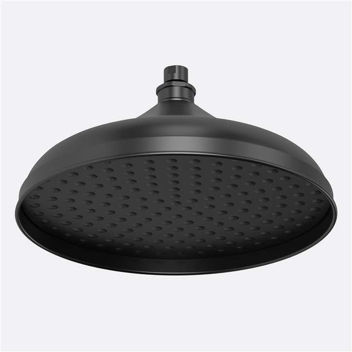 Fontana Altamura Matte Black Rain Shower Head