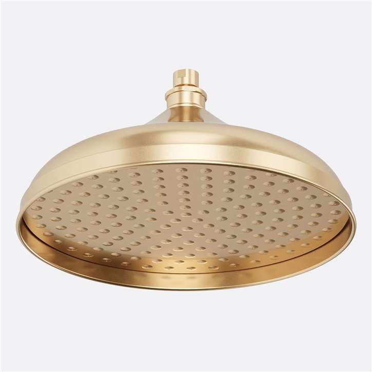 Fontana Lamezia Terme Brushed Gold Rain Shower Head