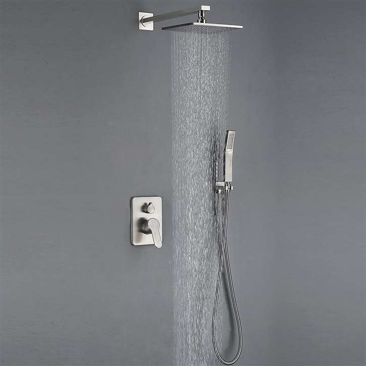 FontanaShowers Brushed Nickel Rainfall Shower Set