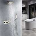 FontanaShowers Brushed Nickel Rainfall Shower Set