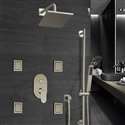 FontanaShowers Brushed Nickel Rainfall Shower Set