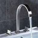 Oran Contemporary Chrome Finish Bathroom Sink Faucet