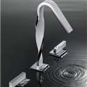 Varese Chrome Deck Mount Dual Handle Bathroom Faucet