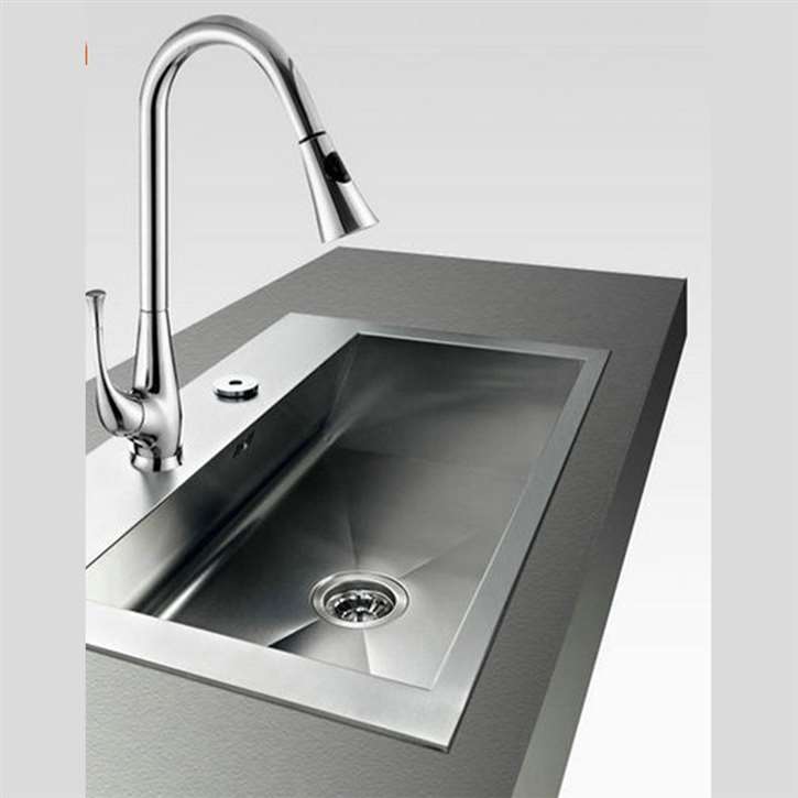 Guastalla Deck Mounted Chrome Single Handle Kitchen Faucet