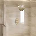 Fontana Metropolis Brushed Gold Shower Head Set