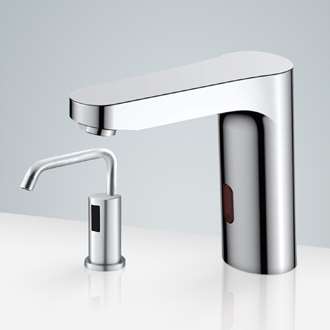 Fontana Freestanding Commercial Motion  Sensor Faucet And Automatic Soap Dispenser