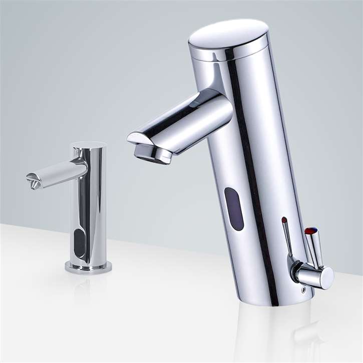 Fontana Freestanding Commercial Motion  Sensor Faucet And Automatic Soap Dispenser