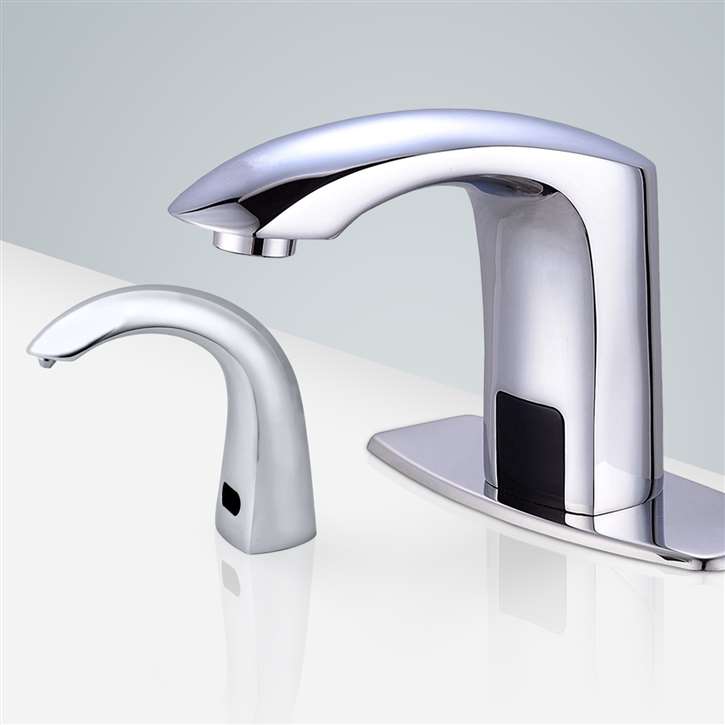 Fontana Freestanding Commercial Motion  Sensor Faucet And Automatic Soap Dispenser