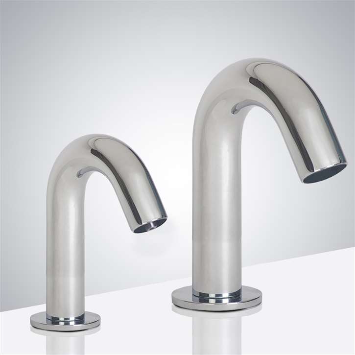 Fontana Freestanding Commercial Motion  Sensor Faucet And Automatic Soap Dispenser