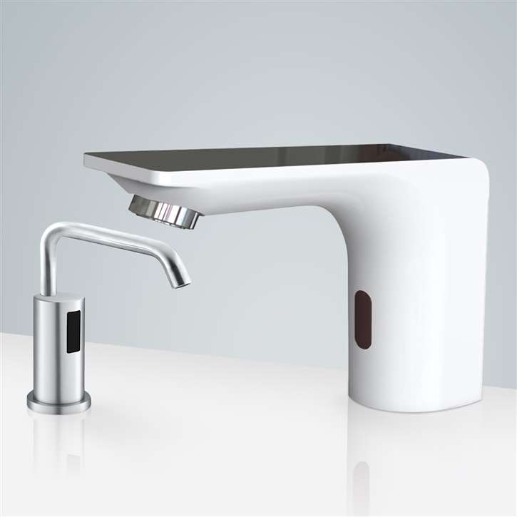 Fontana Freestanding Commercial Motion  Sensor Faucet And Automatic Soap Dispenser