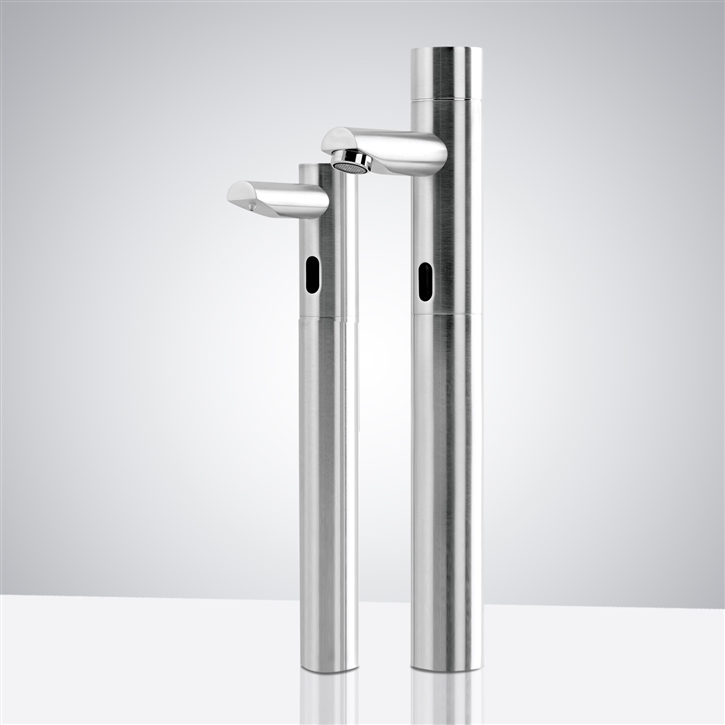 Fontana Freestanding Commercial Motion  Sensor Faucet And Automatic Soap Dispenser