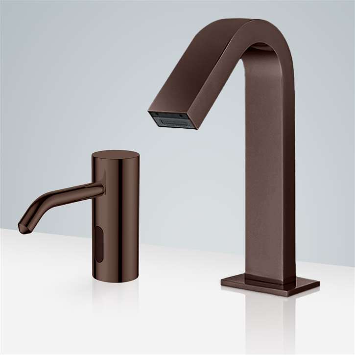 Fontana Freestanding Commercial Motion  Sensor Faucet And Automatic Soap Dispenser