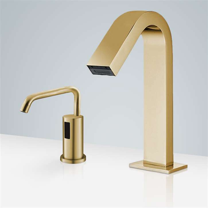 Fontana Freestanding Commercial Motion  Sensor Faucet And Automatic Soap Dispenser