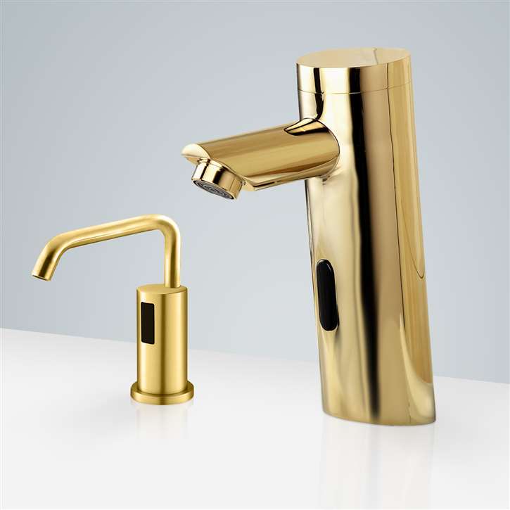 Fontana Freestanding Commercial Motion  Sensor Faucet And Automatic Soap Dispenser