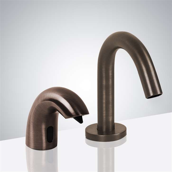 Fontana Freestanding Commercial Motion  Sensor Faucet And Automatic Soap Dispenser