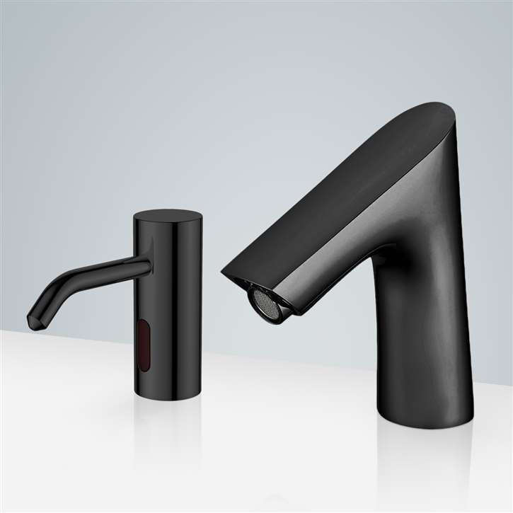 Fontana Freestanding Commercial Motion  Sensor Faucet And Automatic Soap Dispenser