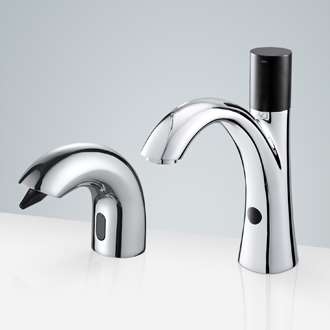 Fontana Freestanding Commercial Motion  Sensor Faucet And Automatic Soap Dispenser