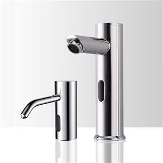 Fontana Freestanding Commercial Motion  Sensor Faucet And Automatic Soap Dispenser