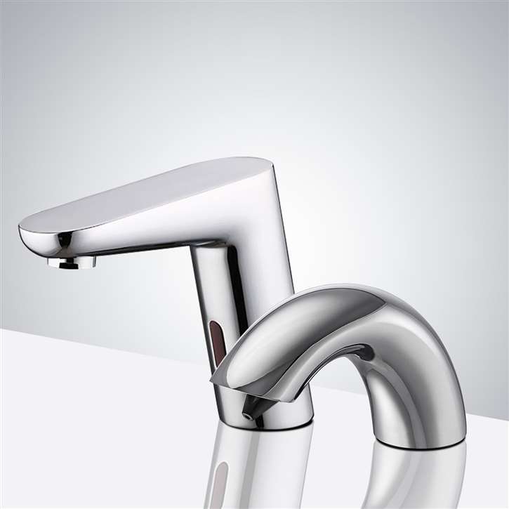 Fontana Chrome Dual Auto Sensor Faucet & Motion Sensor Soap Dispenser