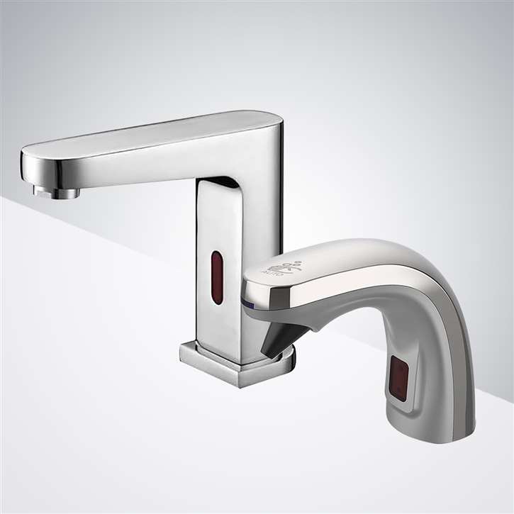 Fontana Marsala Commercial Automatic Chrome Finish Motion Sensor Faucet & Automatic Foam Soap Dispenser for Restrooms