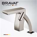 Fontana Bravat Brushed Nickel Finish Touchless Automatic Commercial Sensor Faucet & Automatic Soap Dispenser