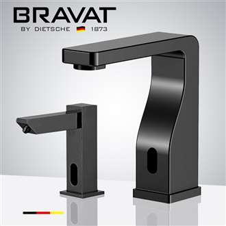 Fontana Bravat Touchless Automatic Commercial Sensor Faucet & Automatic Foam Soap Dispenser in Oil Rubbed Bronze