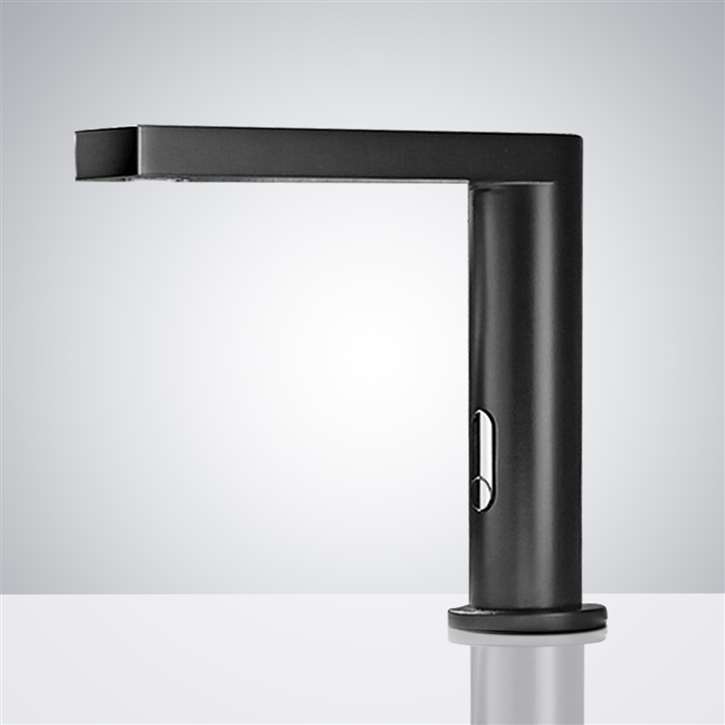 Fontana Munich Deck Mounted Black Automatic Touchless Infrared Hot and Cold Sensor Faucet