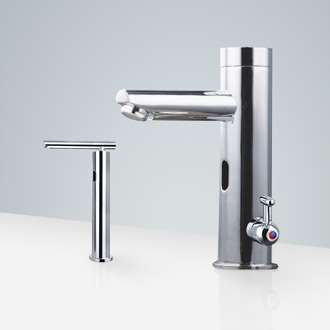 Fontana Toulouse Motion Sensor Faucet & Automatic Soap Dispenser for Restrooms in Chrome Finish