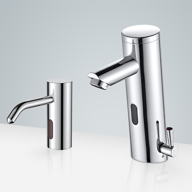 Fontana Freestanding Commercial Motion  Sensor Faucet And Automatic Soap Dispenser