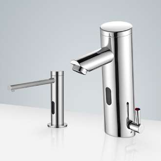 Fontana Freestanding Commercial Motion  Sensor Faucet And Automatic Soap Dispenser