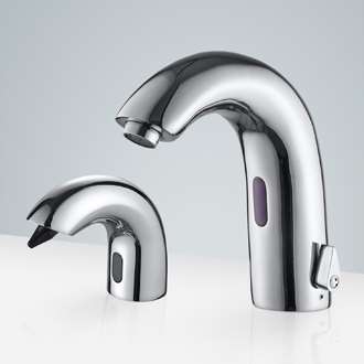 Fontana Freestanding Commercial Motion  Sensor Faucet And Automatic Soap Dispenser