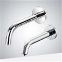 Fontana Marsala Electronic Wall Mount Commercial Chrome Sensor Faucet and Sensor Soap Dispenser