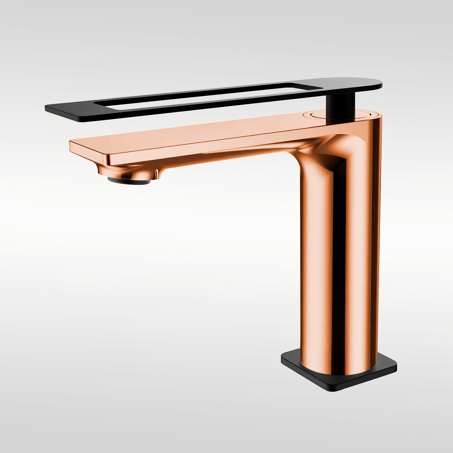 Fontana Coulaines Rose Gold Deck Mounted Bathroom Faucet