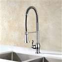 Campania Chrome Single Handle Kitchen Sink Faucet with Pull Down Sprayer