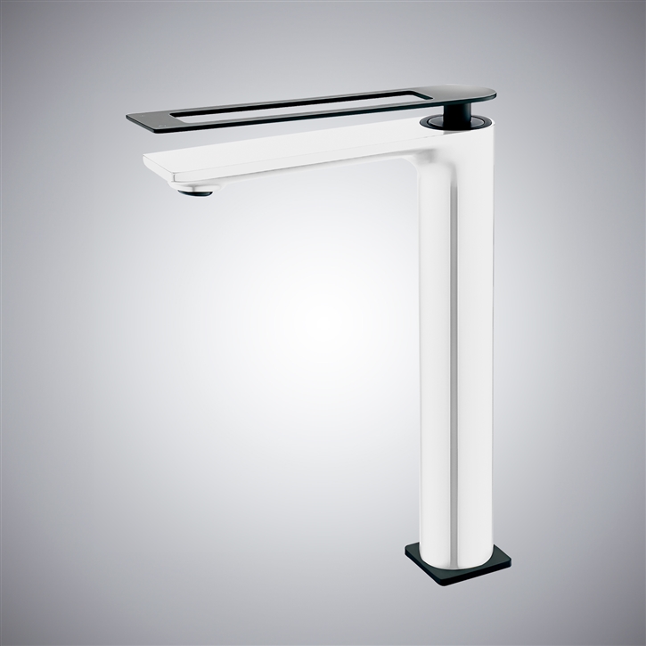 Fontana Forio Matte White Luxury Basin Faucet