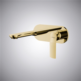 Fontana Paullo Brushed Gold Wall Mounted Bathroom Faucet