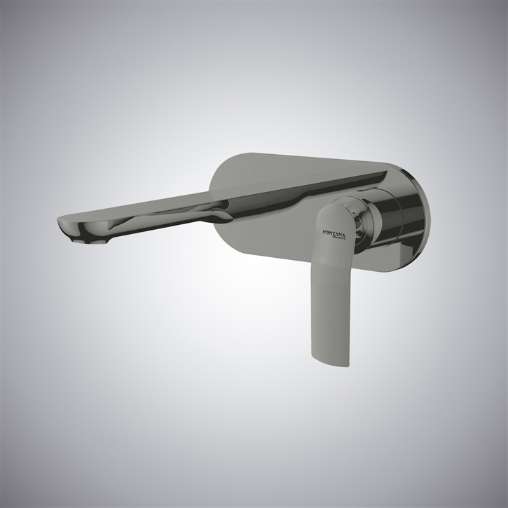 Fontana Paullo Gun Metal Gray Wall Mounted Basin Faucet