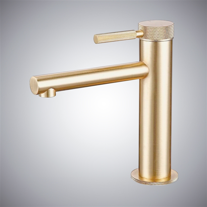 Fontana Torre Brushed Gold Single Handle Sink Faucet