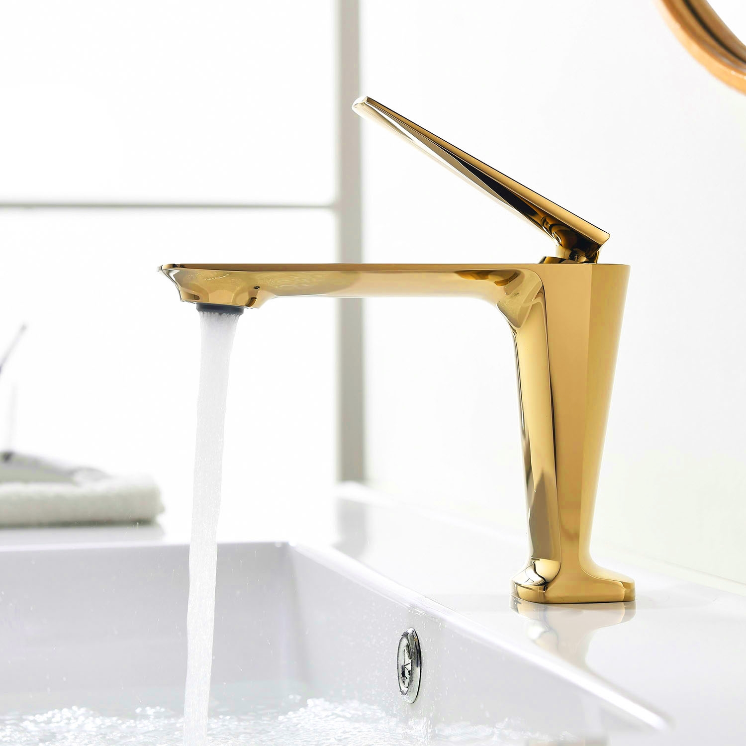 Fontana Persan Gold Deck Mounted Bathroom Faucet