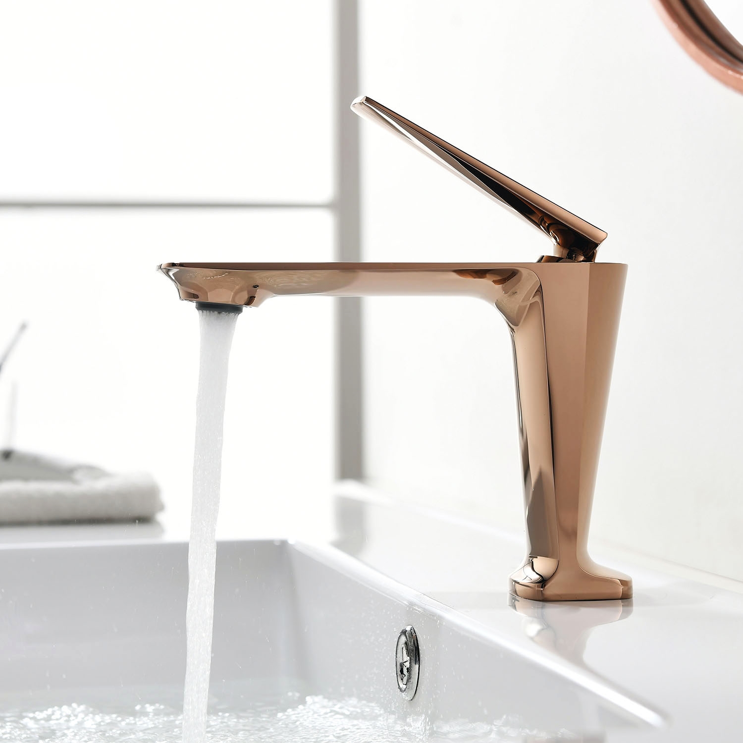 Fontana Persan Rose Hot and Cold Gold Bathroom Faucet