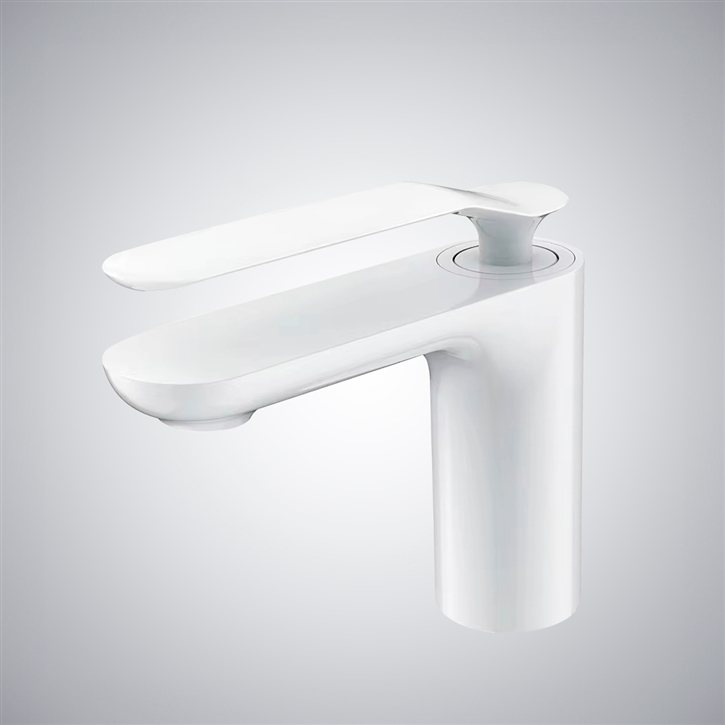 Fontana Albizzate Matte White Luxury Basin Faucet