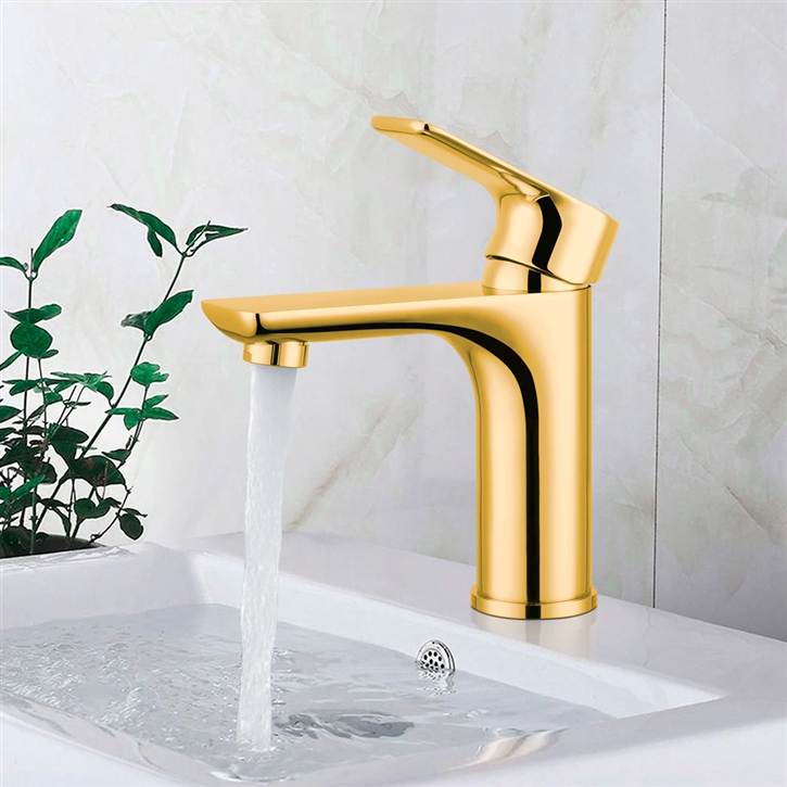 Fontana Vanzago Gold Bathroom Faucet