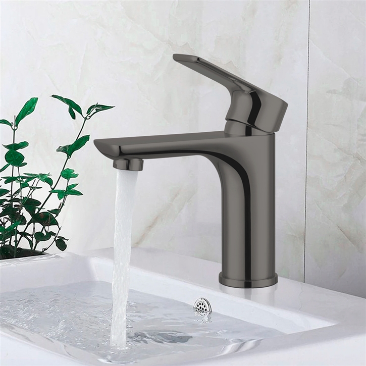 Fontana Vanzago Gun Metal Gray Bathroom Faucet