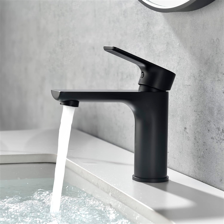 Fontana Vanzago  Matte Black Basin Faucet Deck Mounted