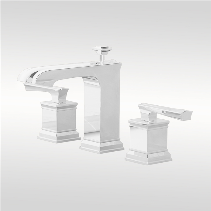 Fontana Fosses Matte White Dual Handle Faucet