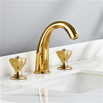 Fontana Aureate Wave Gold Bathroom Sink Faucet