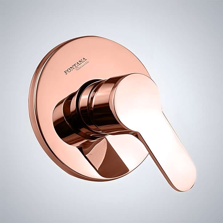 Fontana Rose Gold Solid Brass 1-Way Shower Mixer Valve Type C