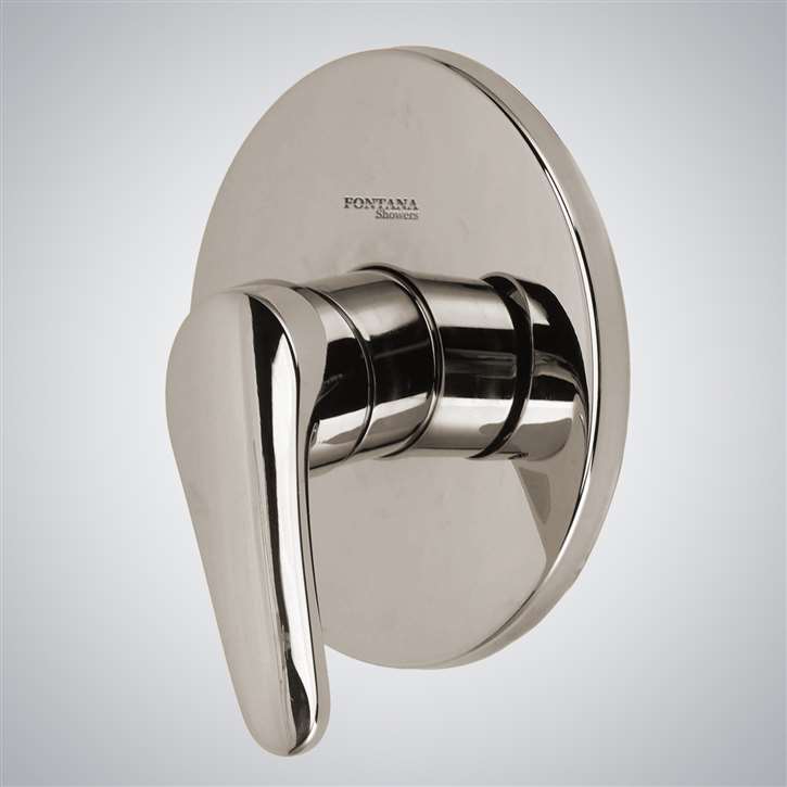 Fontana Brushed Nickel Finish Round 1 Way Shower Mixer Valve Type D