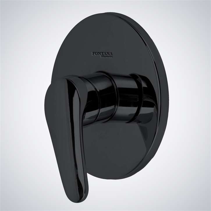 Fontana Matte Black Finish Round 1 Way Shower Mixer Valve Type D